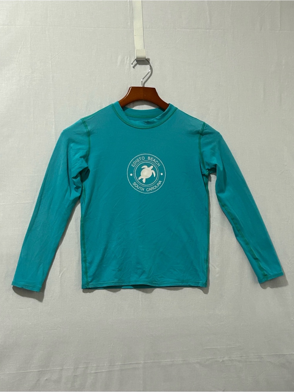 Kids Rash Guard Top with Turtle & Edisto Beach South Carolina Graphic